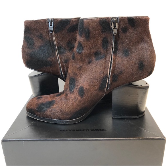 Alexander Wang - Gabi Leopard Print Fur Boots 40 - Picture 8 of 10
